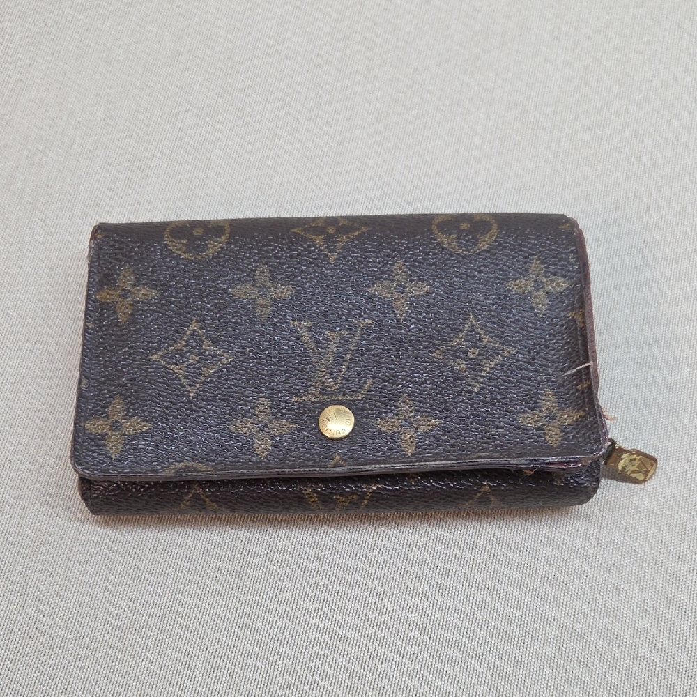 Louis Vuitton Vintage Monogram Porte-Monnaie Tresor Compact Wallet 1980s - Picture 1 of 16
